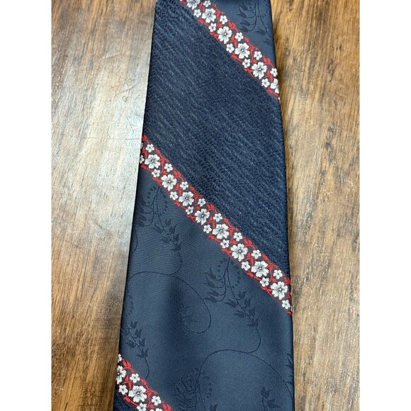 Beau Brummell Men’s Tie Del Sarto Floral Red White Blue - Picture 2 of 4